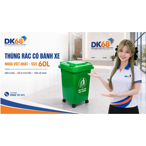 Thùng rác có bánh xe- nhựa Việt Nhật -đủ size : 60l, 100l