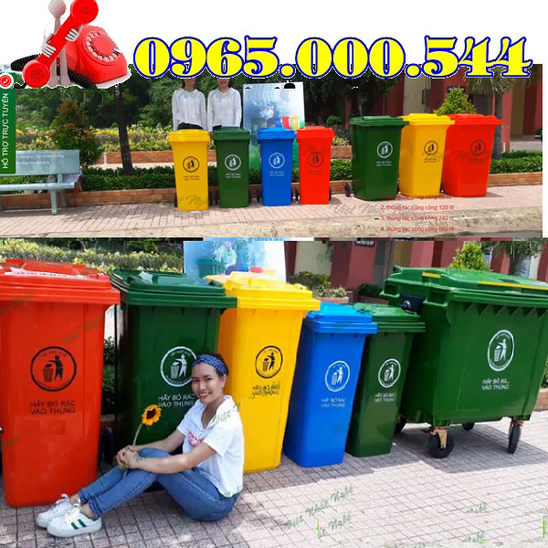 thùng rác công cộng 120 lít