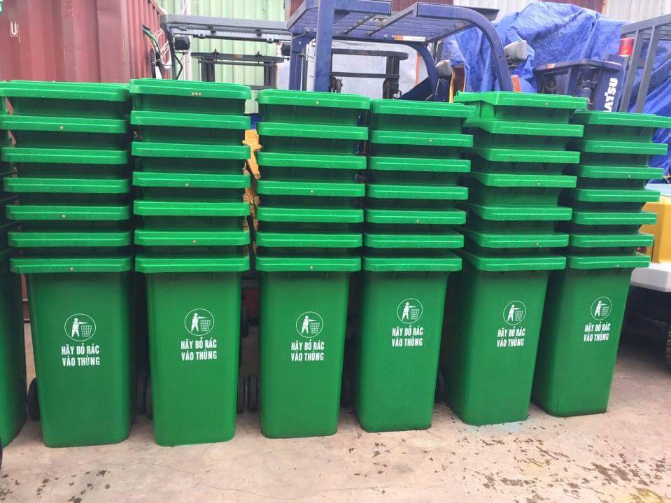 Thùng rác công nghiệp 120 Lít nhựa HDPE