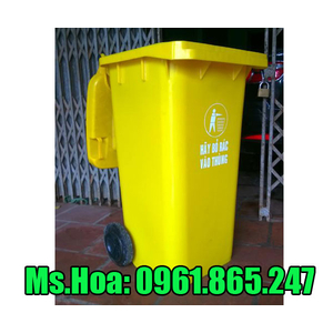 Thùng rác màu vàng 120 lít 240 lít 660 lít