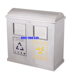 Thùng rác ngoài trời phun sơn