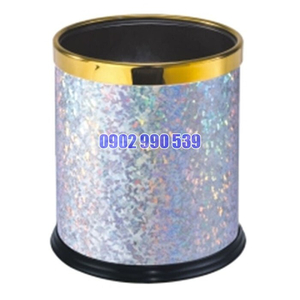 Thùng rác văn phòng màu nhũ bạc