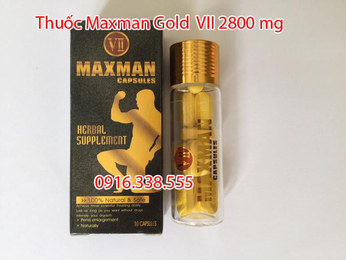Thuốc Cường Dương Maxman 2800 mg Capsules Herbal Supplement VII