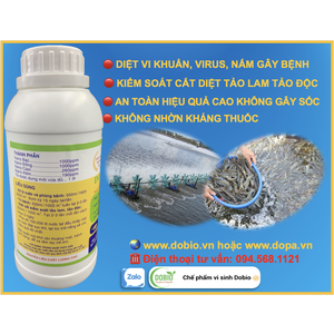 🔴DOBIO 2000 NANO BẠC ĐỒNG THUỐC SÁT KHUẨN KHỬ TRÙNG KIỂM SOÁT TẢO LAM CHO AO HỒ NUÔI I DOPA.VN