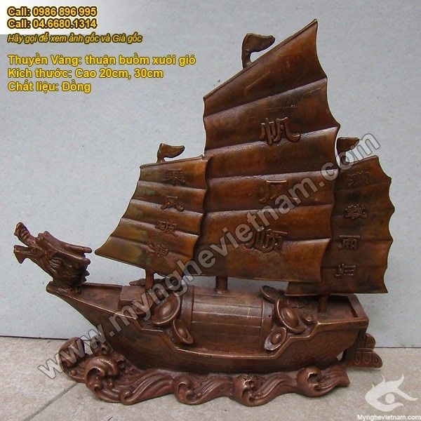 Thuyền buồm bằng đồng,Thuyền vàng chở tiền phong thủy