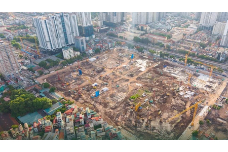 Tiến Độ Thi Công Hanoi Seasons Garden Tháng 8/2026: Sức Nóng Khởi Động Tầng Hầm Và Hạ Tầng Móng