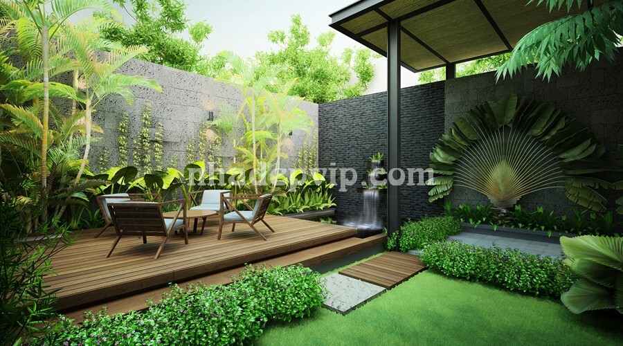 Tiểu cảnh sân vườn mẫu SV22