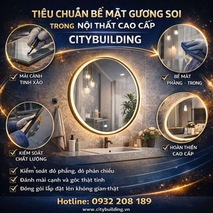 TIÊU CHUẨN BỀ MẶT GƯƠNG SOI TRONG NỘI THẤT CAO CẤP CITYBUILDING