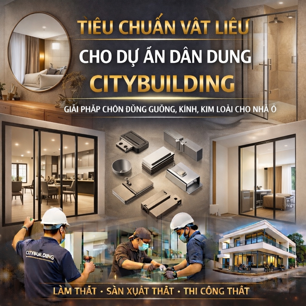 TIÊU CHUẨN VẬT LIỆU CHO DỰ ÁN DÂN DỤNG CITYBUILDING GIẢI PHÁP CHỌN ĐÚNG GƯƠNG KÍNH KIM LOẠI CHO NHÀ Ở