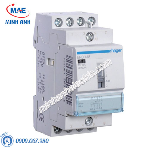 Timer 24h Hager - Model ERD418 dòng Latching Relay