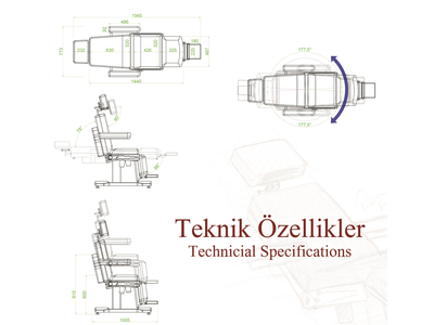 Ghế khám, chữa bệnh tai mũi họng Titan
