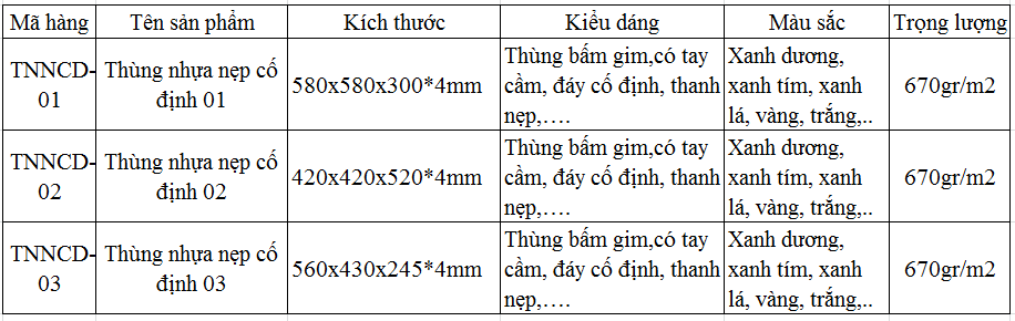 thùng nhựa pp danpla nẹp cố định