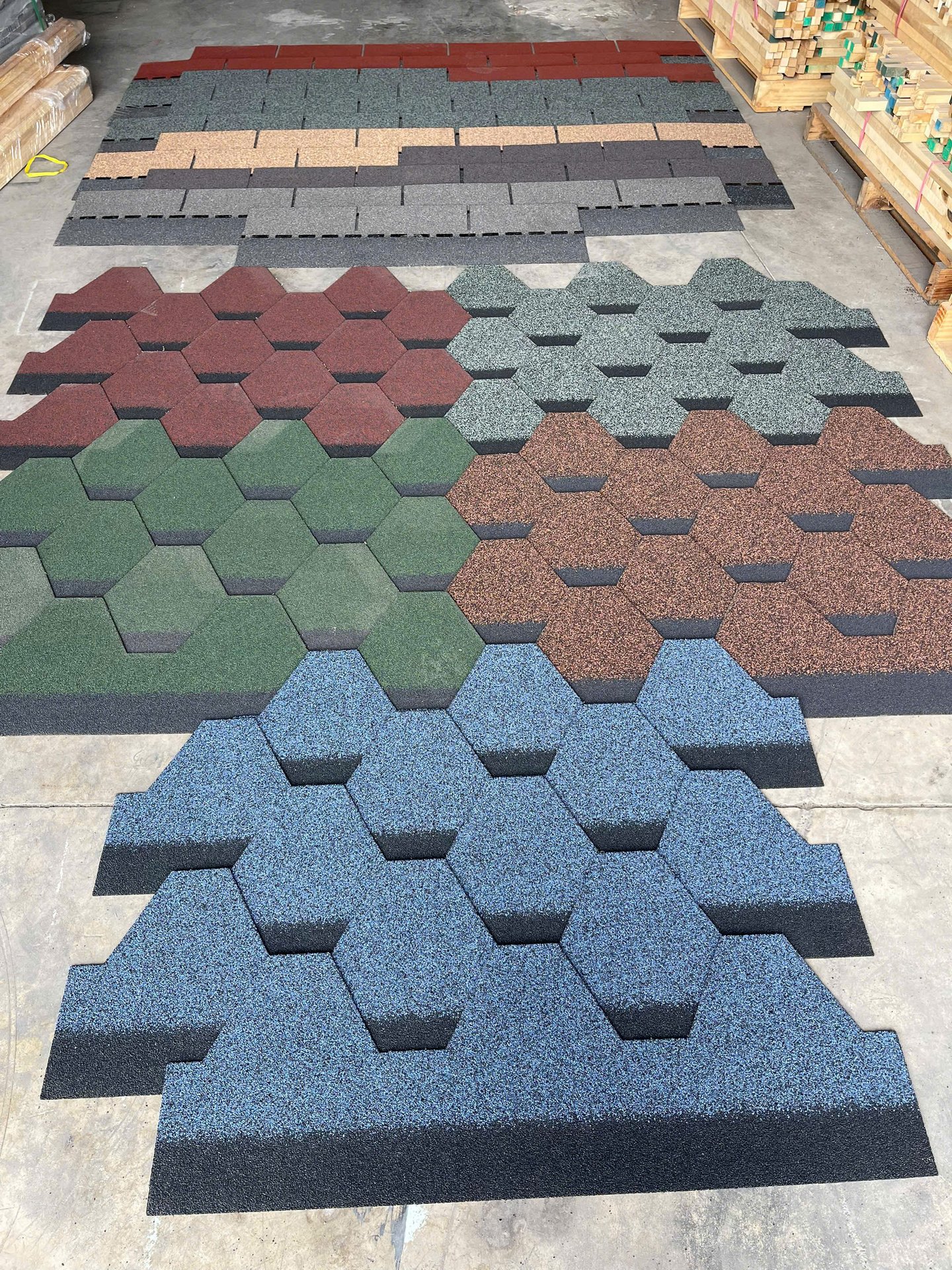 Ngói lợp bitum phủ đá dạng tổ ong HP001-BITUM-BINH DƯƠNG