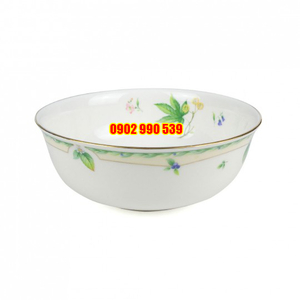 Tô Sứ Hoa Lá Viền Vàng