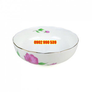 Tô Sứ Hoa Vẽ Vàng Có Triện