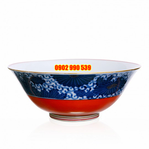 Tô Sứ Men Lam Vẽ Vàng