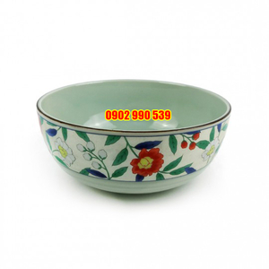 Tô Sứ Ngũ Sắc Viền Socola Có Triện