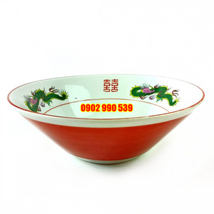 Tô Sứ Rồng Đỏ Có Triện