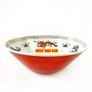 Tô Sứ Rồng Đỏ Có Triện Đẹp