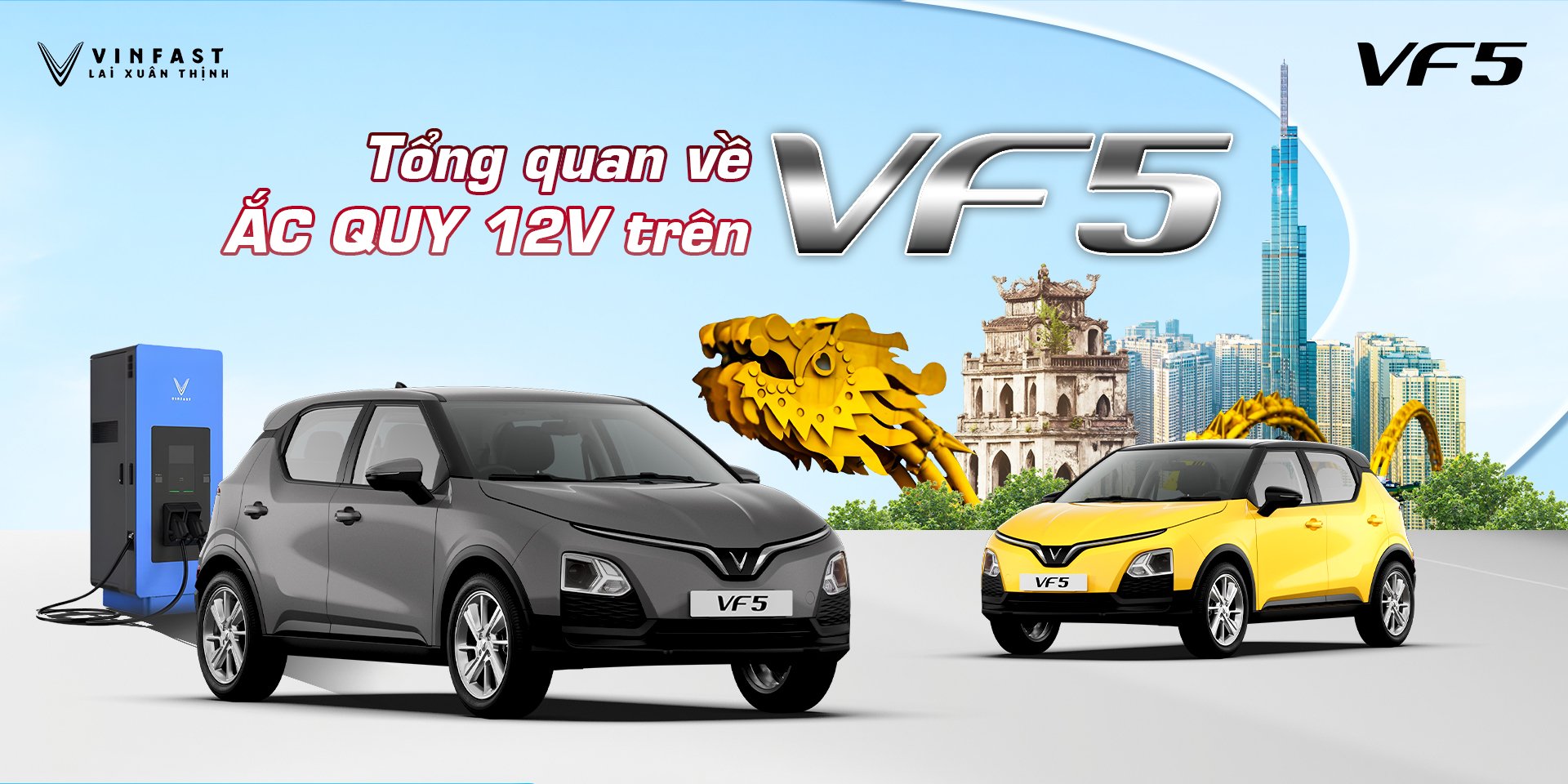 Tổng quan về ắc quy 12V trên VF 5