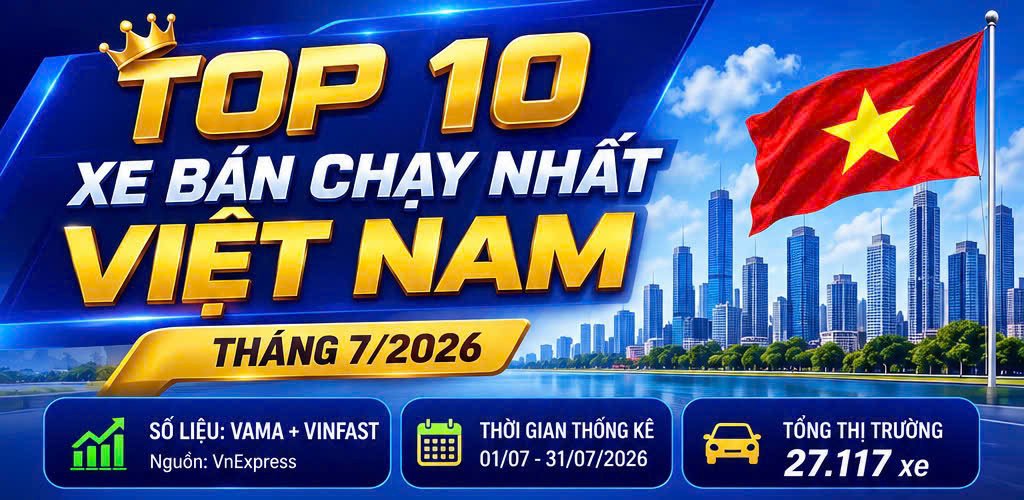 Top 10 Doanh Số Ô Tô T7/2026