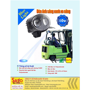 Đèn cảnh báo xe nâng xanh dương TQ - Giải pháp an toàn xe nâng - Blue safety spot warning light