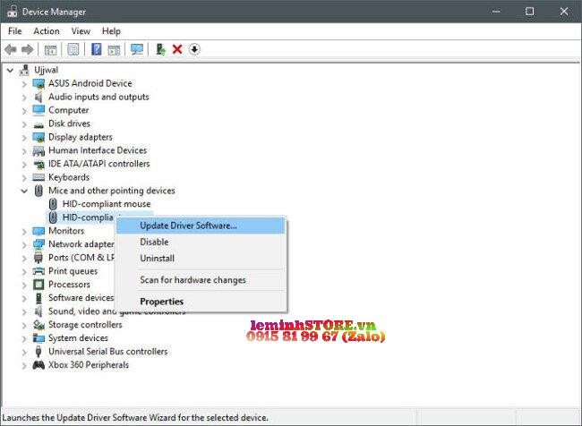 Cập nhật driver Touchpad