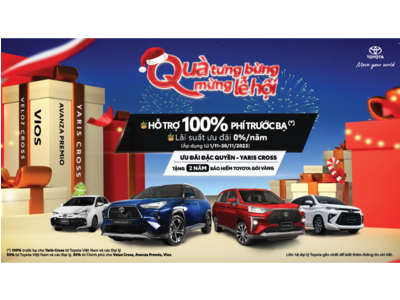 Toyota và hệ thống Đại lý tiếp tục khuyến mại hấp dẫn cho các mẫu xe Toyota trong tháng 12/2023