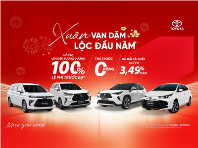 Toyota Việt Nam cùng hệ thống đại lý triển khai chương trình khuyến mại tháng 2/2025