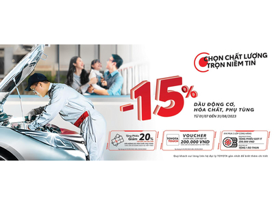 Toyota Việt Nam triển khai chương trình khuyến mãi dịch vụ Tri ân khách hàng - Muôn vàn ưu đãi