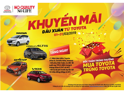 Toyota Việt nam triển khai chương trình khuyến mãi tháng 3/2019