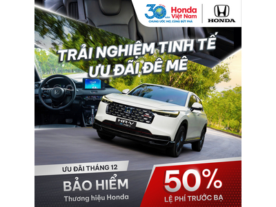 Trải Nghiệm Tinh Tế – Ưu Đãi Đê Mê Cùng Honda HR-V