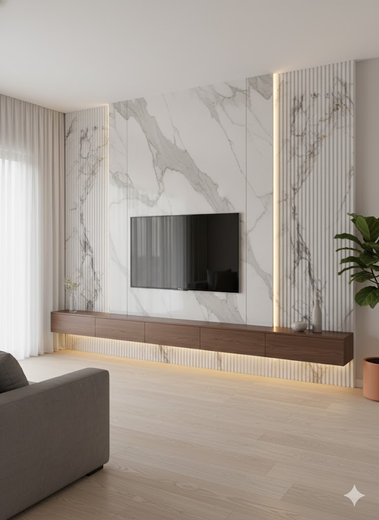 HT-OPSPC Tấm ốp nhựa SPC trong nhà & LAM SÓNG CÙNG MÀU