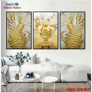 Tranh 3d bộ tam ốp tường BTT105