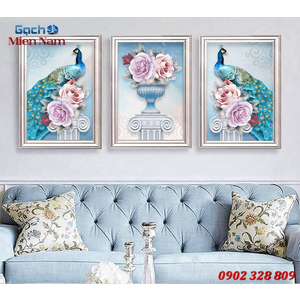 Tranh 3d bộ tam ốp tường BTT55