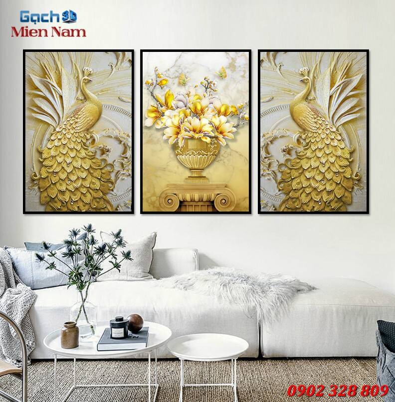 Tranh 3d bộ tam ốp tường BTT105