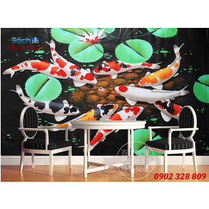 Tranh 3d Mẫu Cá Koi đẹp CKM165