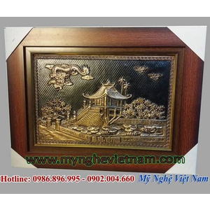 Tranh chùa 1 cột 30x40cm quà tặng văn hóa Hà Nội