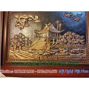 Tranh chùa 1 cột 30x40cm quà tặng văn hóa Hà Nội