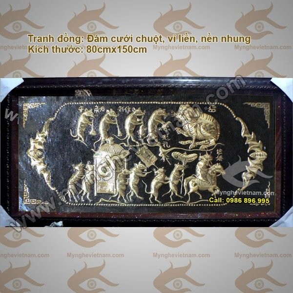 Tranh đám cưới Chuột – Tranh đồng nghệ thuật