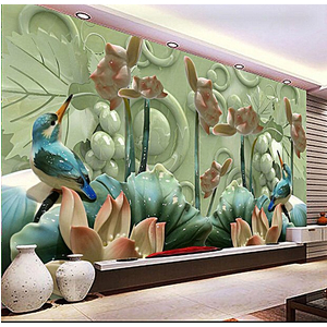 Tranh dán tường giả ngọc 3D