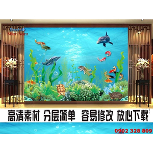 Tranh Gạch 3D Biển Đại Dương TDD17