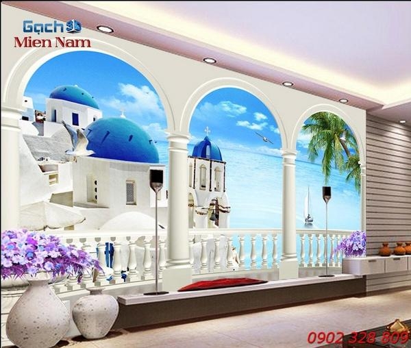 Tranh gạch 3D cảnh biển đẹp