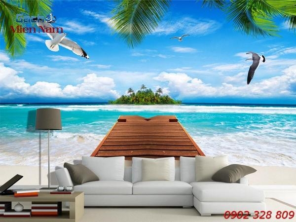 Tranh gạch 3D cảnh biển đẹp
