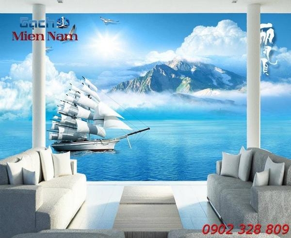 Tranh gạch 3D cảnh biển đẹp