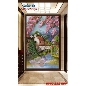 Tranh gạch 3d đồng quê ốp tường DQ40