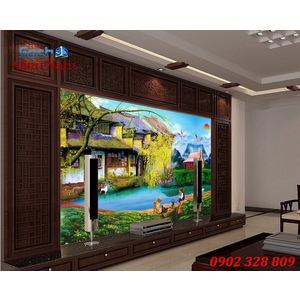 Tranh gạch 3d đồng quê ốp tường DQ65