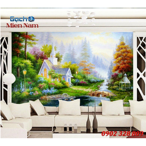 Tranh gạch 3d đồng quê ốp tường DQ66