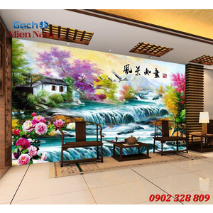Tranh gạch 3d đồng quê ốp tường DQ67