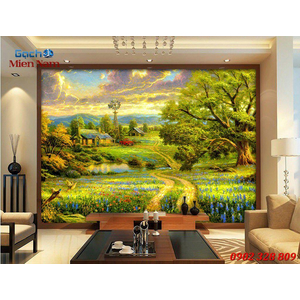 Tranh gạch 3d đồng quê ốp tường DQ70